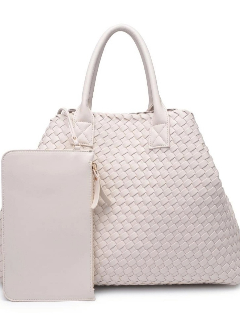 #97387 Fabulous Ithaca Woven Vegan Leather Tote Bag Handbag - Picture 4 of 7